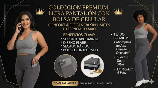 LICRA PANTALON CON BOLSA D CEL COMODO
