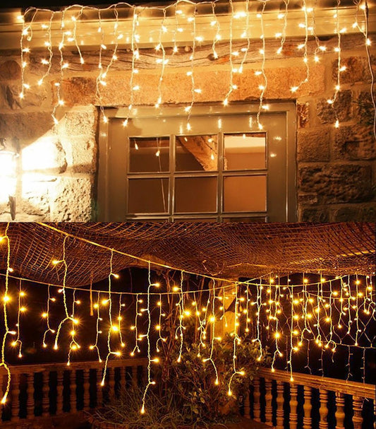 CASCADA DE LUCES SOLARES NAVIDEÑAS 10 M
